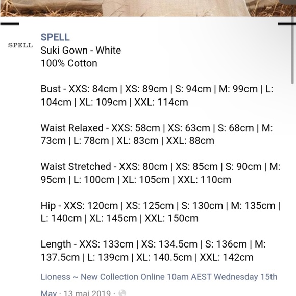 Spell 🤍 Suki Gown White EUC 🤍 XS - Picture 16 of 16